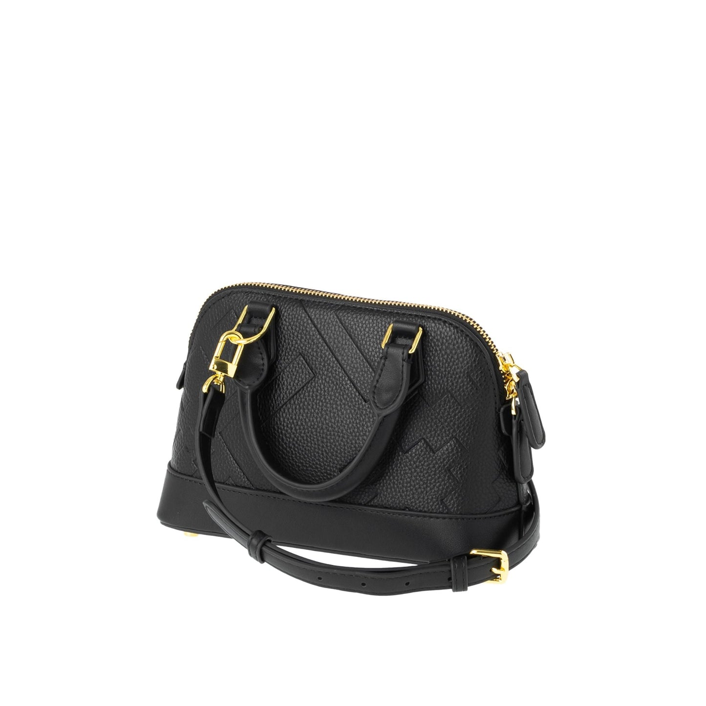 EMBOSSED DOME BAG - BLACK