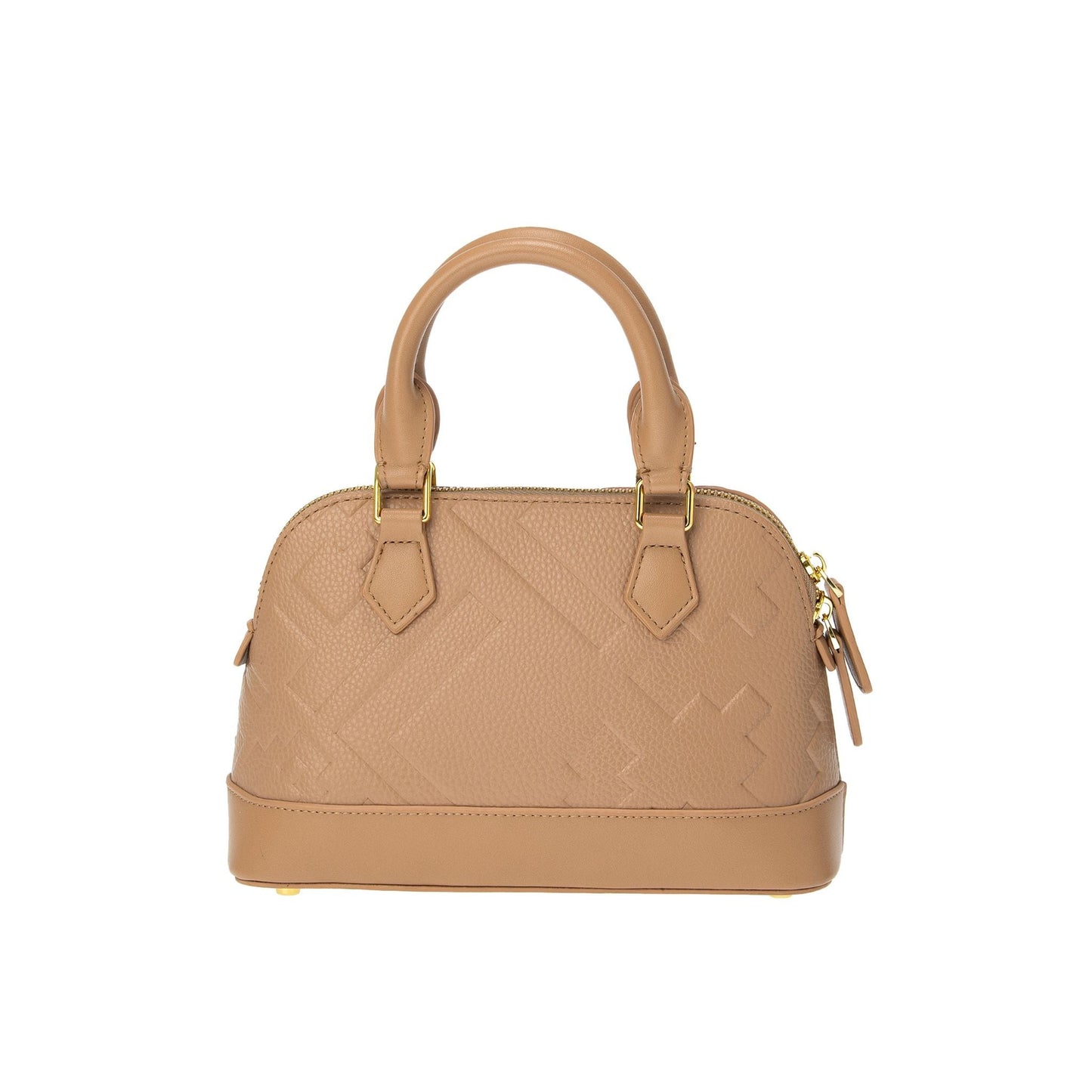 EMBOSSED DOME BAG - BEIGE